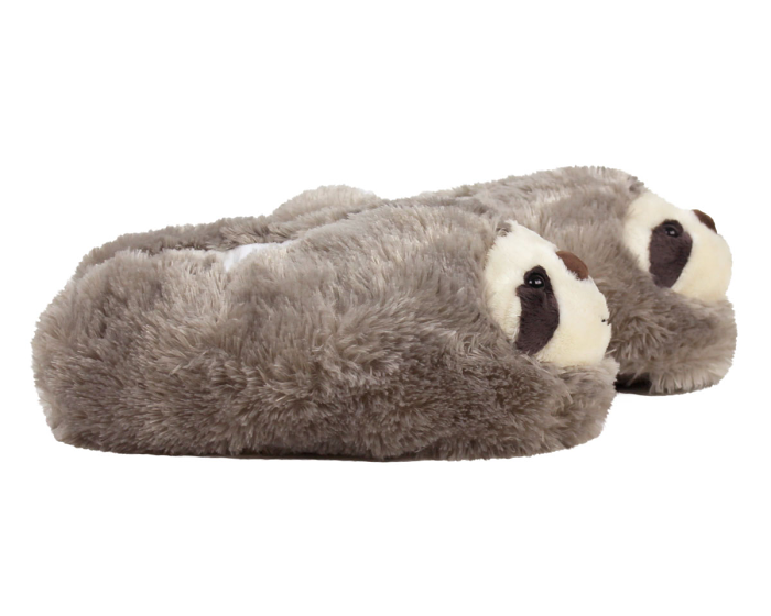Fuzzy Sloth Slippers Side View