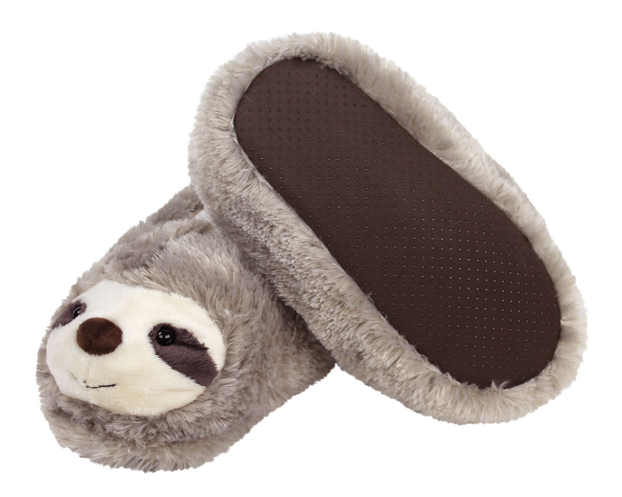 Fuzzy Sloth Slippers Bottom View
