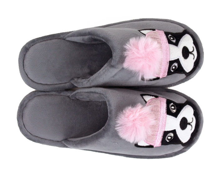 Pom Pom Dog Slippers Top View