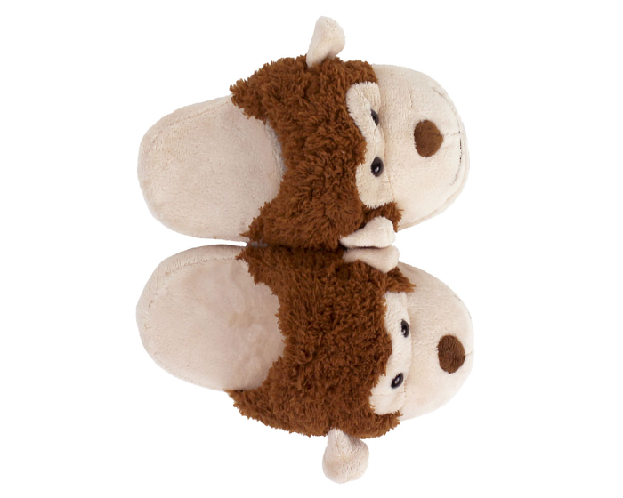 Kids Monkey Slippers Top View