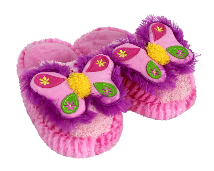 Kids Butterfly Slippers 3/4 View
