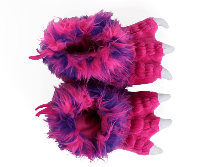 Kids Pink Monster Claw Slippers Top View