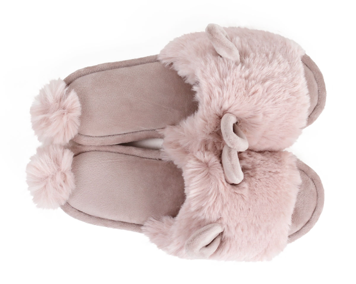 Pink Bunny Hop Slippers Top View