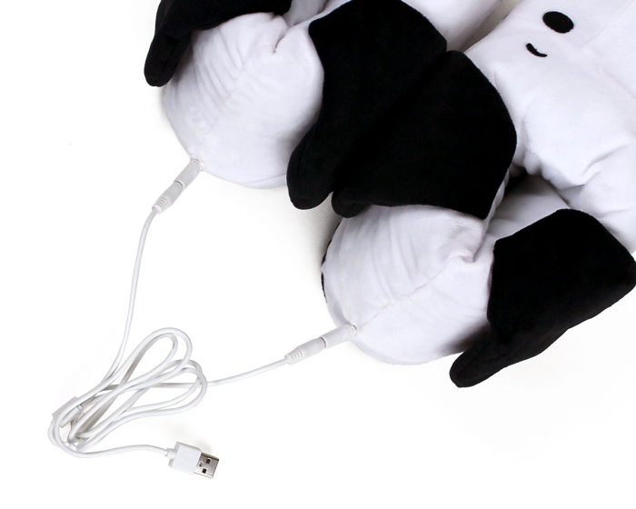 Snoopy USB Heated Slippers Close Up View