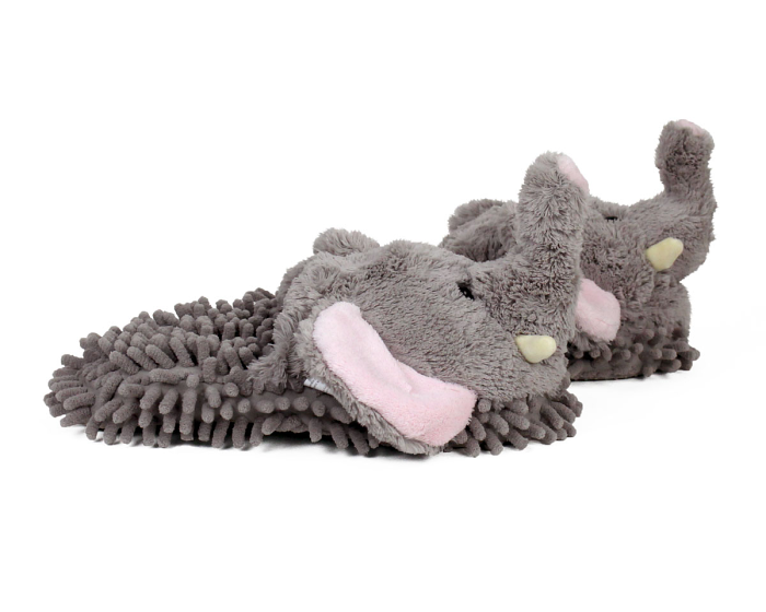Gray Elephant Slippers Side View