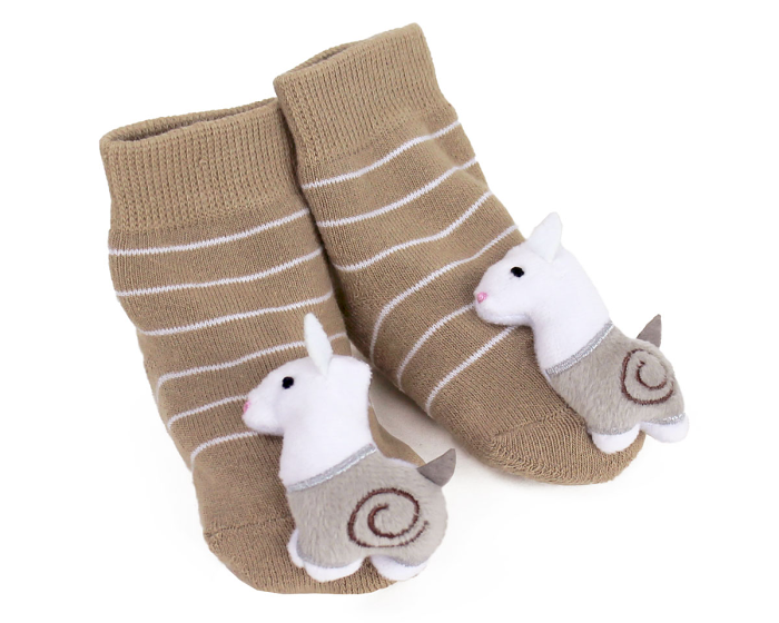 Llama Baby Rattle Socks 3/4 View