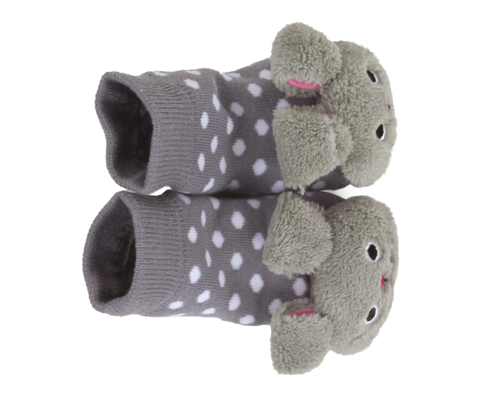 Bunny Baby Rattle Socks Top View