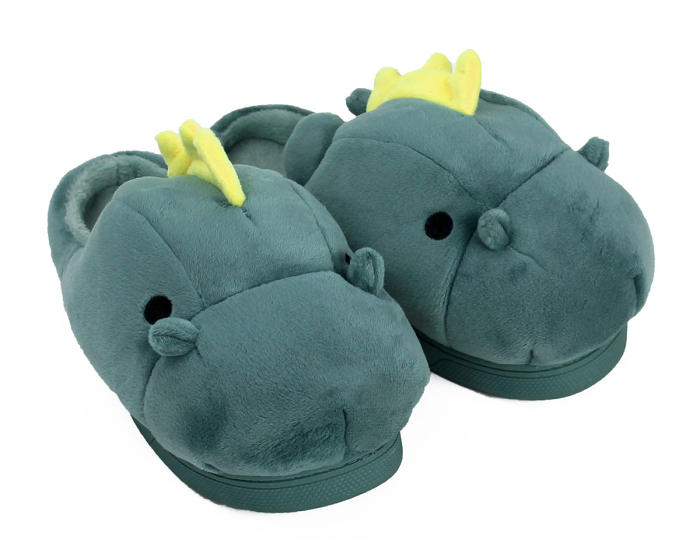 Green Dragon Slippers 3/4 View