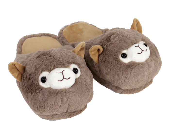 Llama Slippers 3/4 View