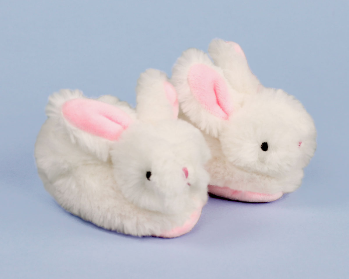 Classic Bunny Baby Booties 3/4 View