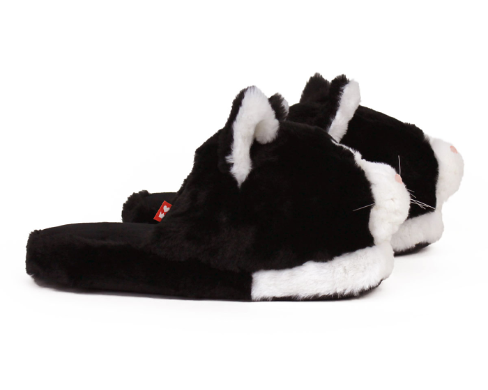 Black And White Kitty Slippers 2