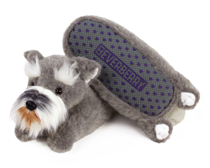 Schnauzer Slippers Top View