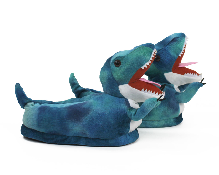 Blue T Rex Slippers | Dinosaur Slippers