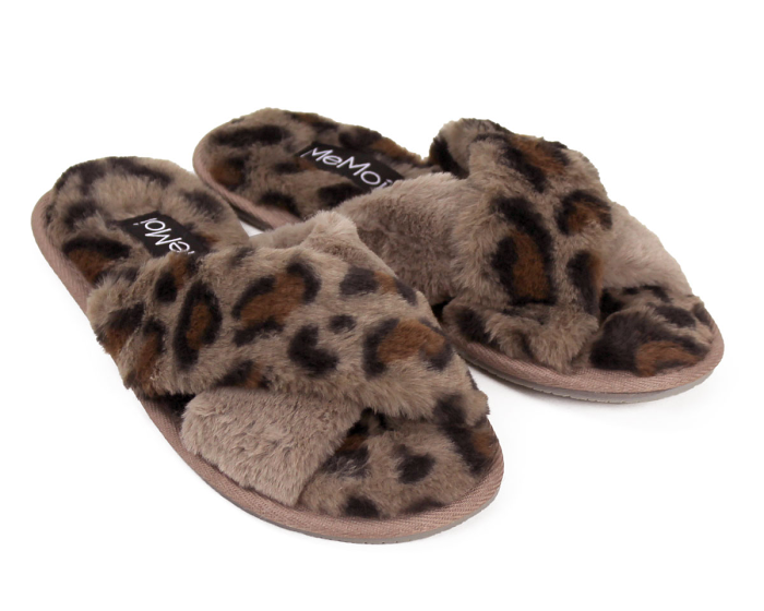 Cheetah Slippers 3/4 View