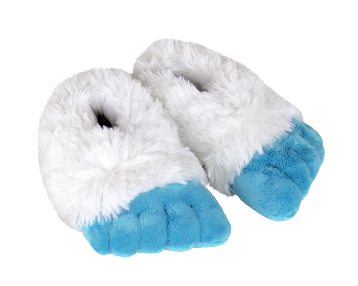 Kids Abominable Snowman Yeti Feet Slippers 3/4 View