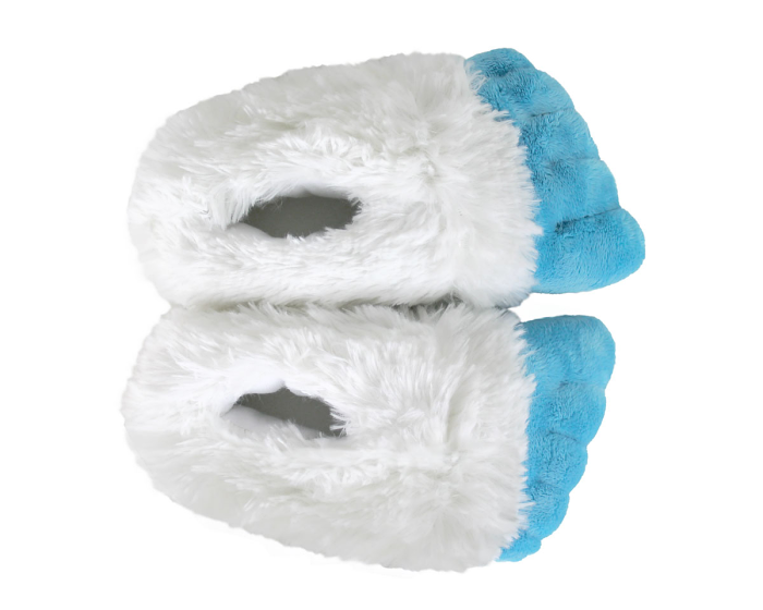 Kids Abominable Snowman Yeti Feet Slippers Top View