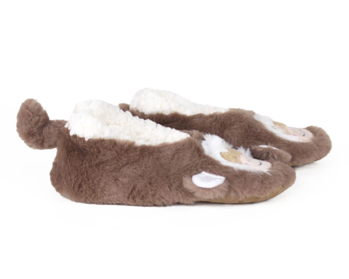 Kids Monkey Sock Slippers Side View