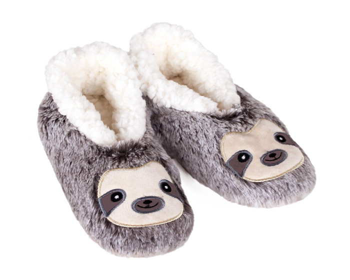 Kids Sloth Sock Slippers 3/4 View