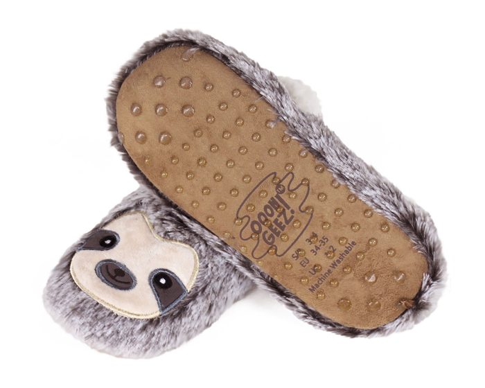 Kids Sloth Sock Slippers Bottom View