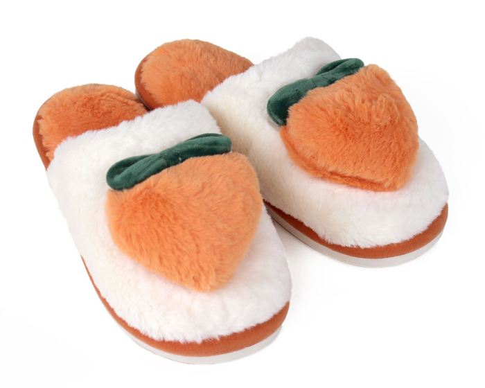 Peach Slippers 3/4 View