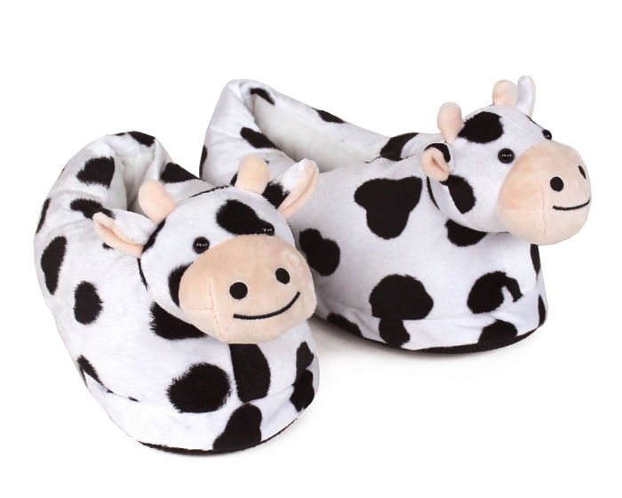 Cow Slippers 3/4 View