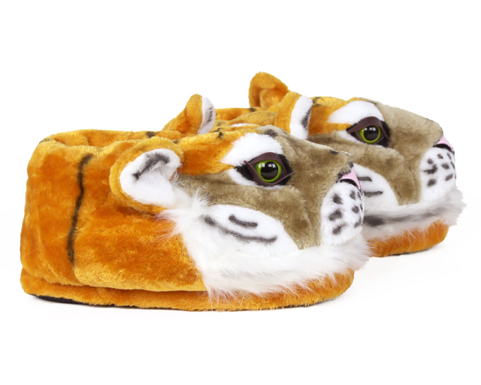 Orange Tiger Slippers Side View