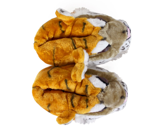 Orange Tiger Slippers Top View