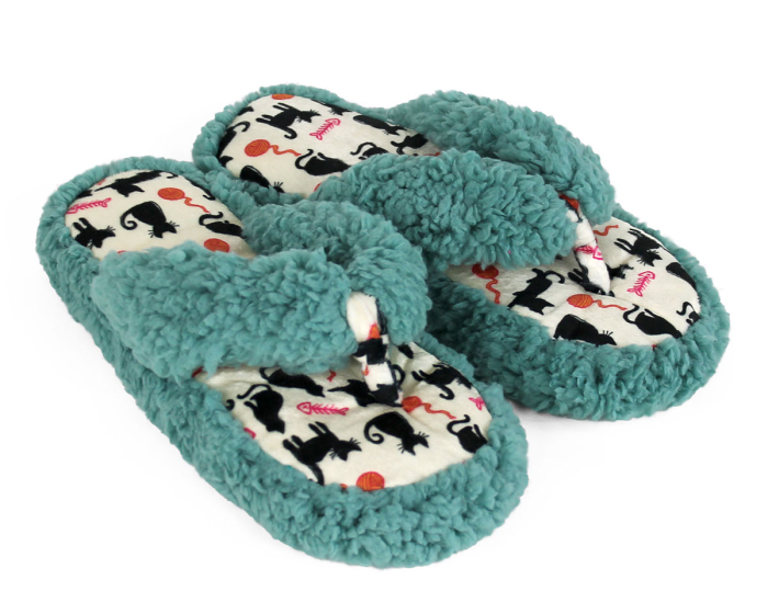 Cat Nap Spa Slippers 3/4 View
