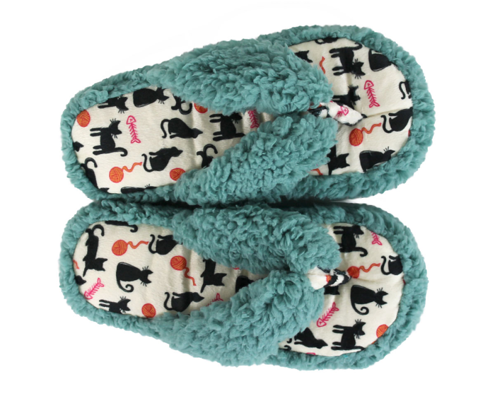 Cat Nap Spa Slippers Top View