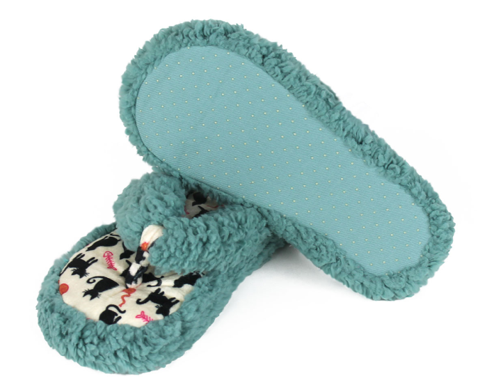 Cat Nap Spa Slippers Bottom View