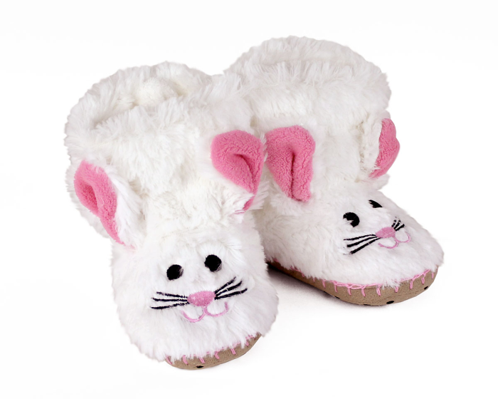 Kids Bunny Slouch Slippers 3/4 View