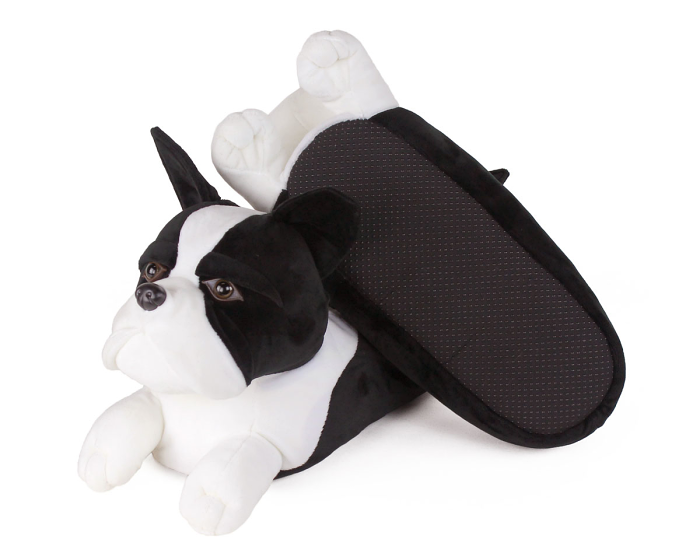 Boston Terrier Slippers Bottom View