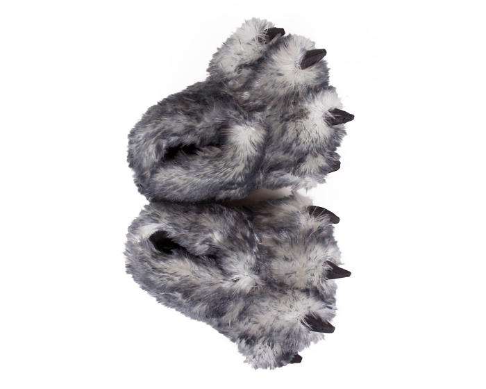 Kids Wolf Paw Slippers Top View