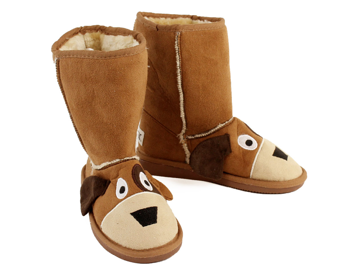 Kids Toasty Toez Dog Slippers
