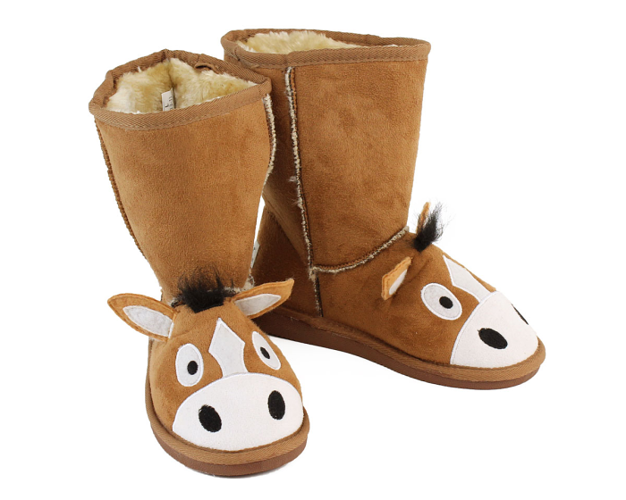 Kids Toasty Toez Horse Slippers