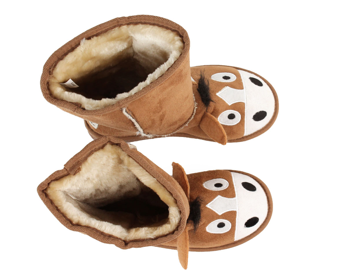 Kids Toasty Toez Horse Slippers Top View
