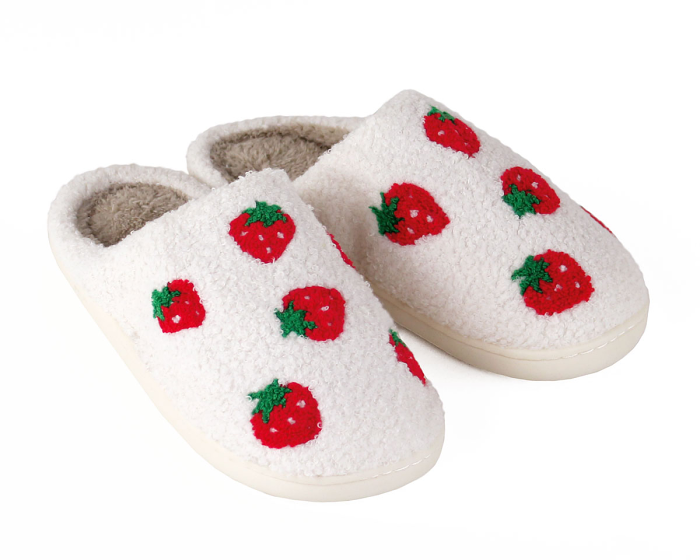 Strawberry Slippers 3/4 View