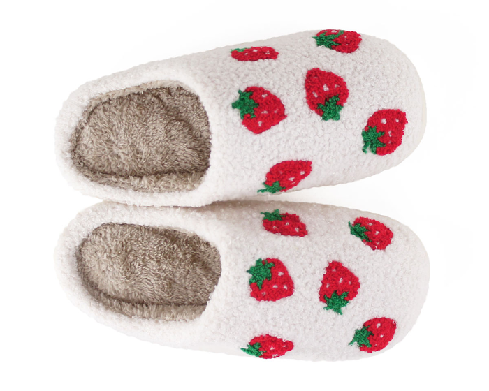 Strawberry Slippers Top View
