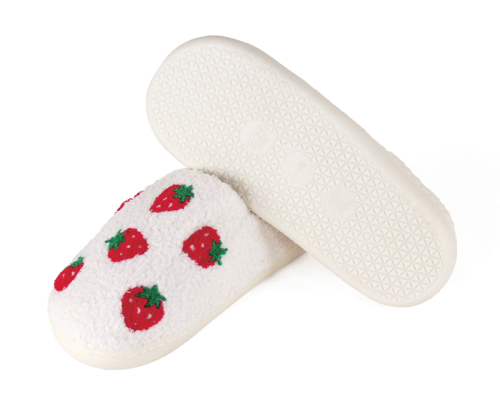 Strawberry Slippers Bottom View