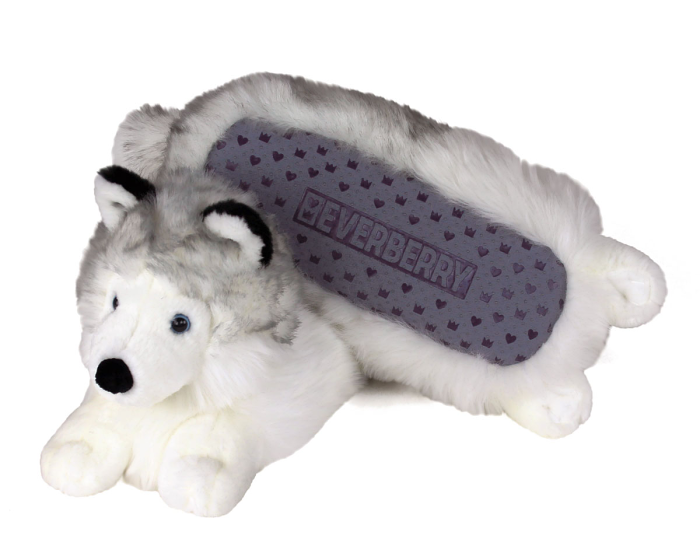 Husky Dog Slippers Bottom View