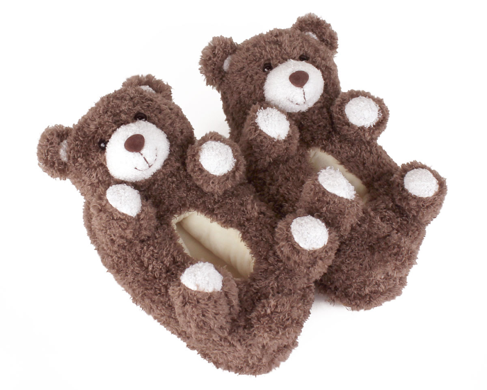 Teddy Bear Slippers 3/4 View