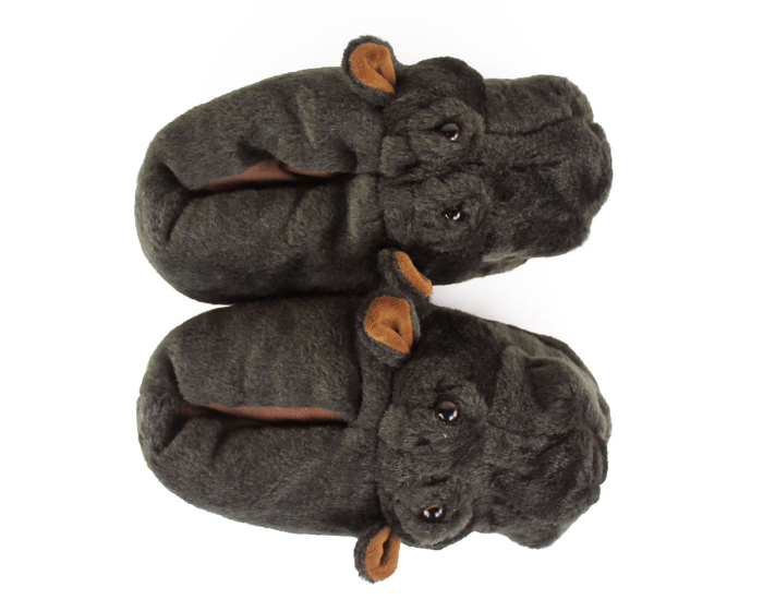 Hippo Slippers Top View