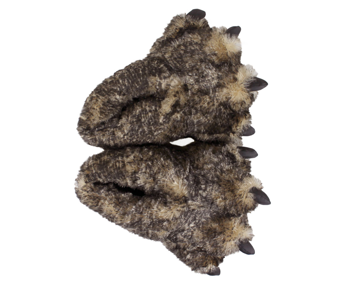 Timber Wolf Paw Slippers Top View