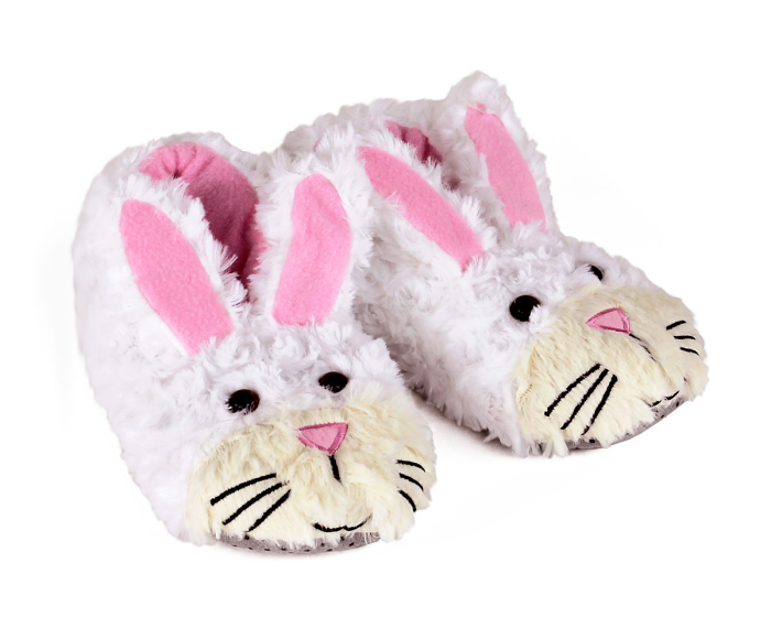 Kids Bunny Critter Slippers 3/4 View