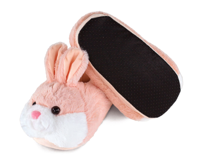 Pink Bunny Slippers Bottom View