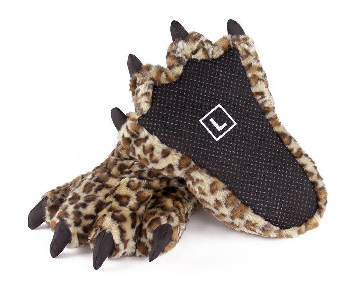Leopard Claw Slippers Bottom View