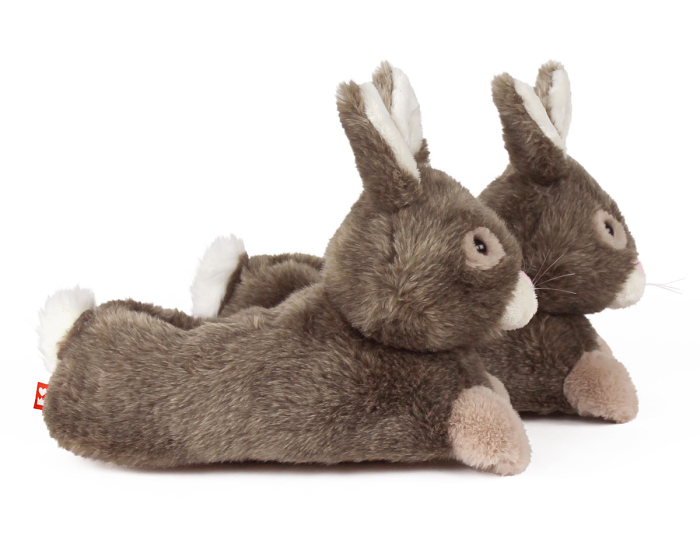 Brown Bunny Rabbit Slippers Side View