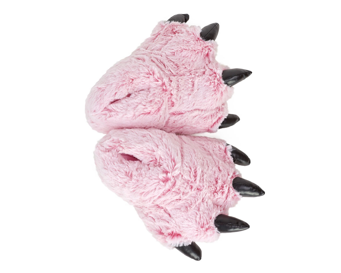 Pink Tiger Paw Slippers Top View