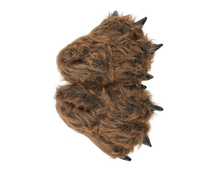 Kids Grizzly Bear Paw Slippers Top View 