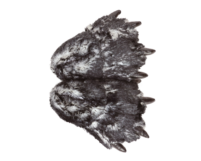 Kids Wolf Paw Slippers Top View